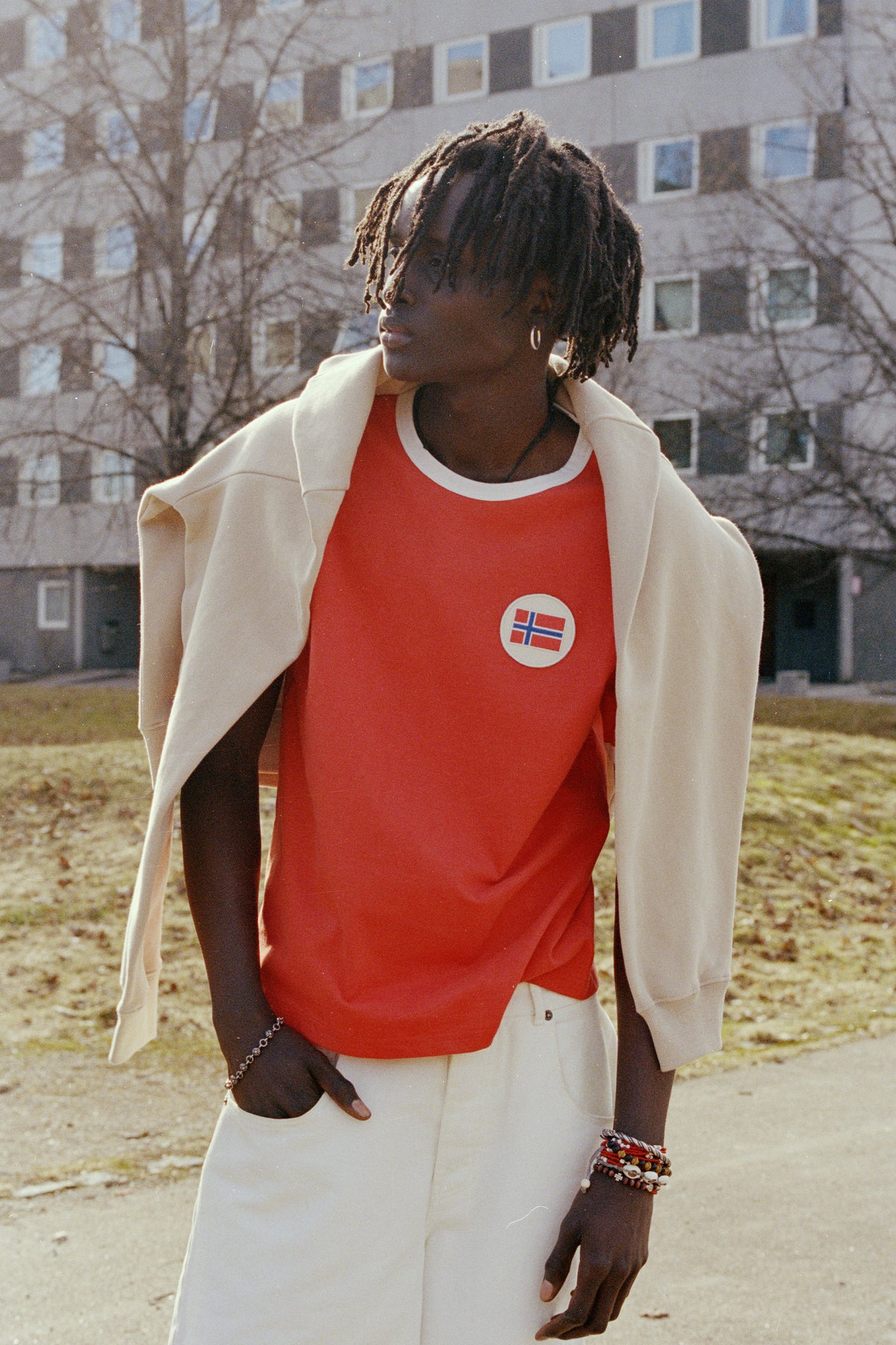 NFF Ringer Tee Red